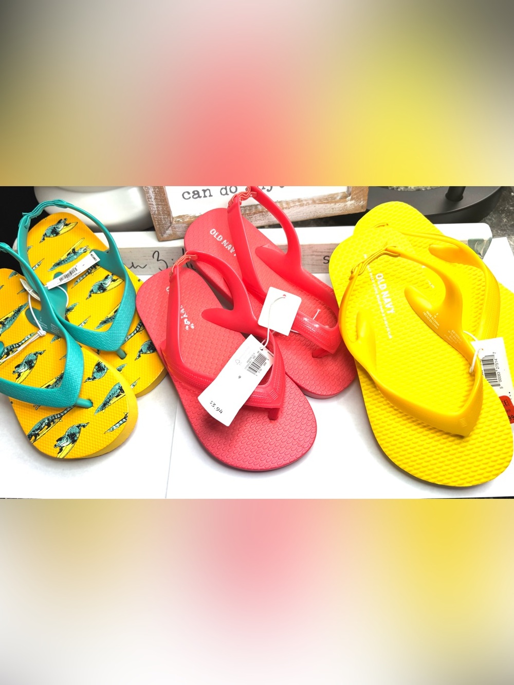 3 for $8 Old Navy Womens Bright Pink Jelly Sandals with Back Strap